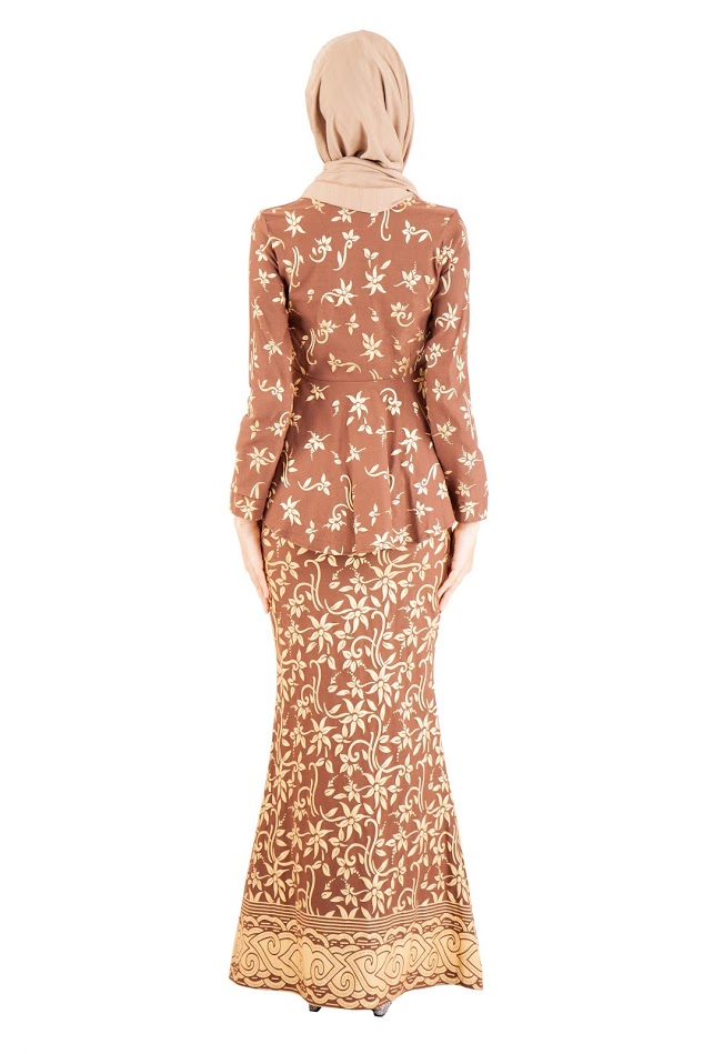 QA-389 Women Baju Kurung Songket Brown