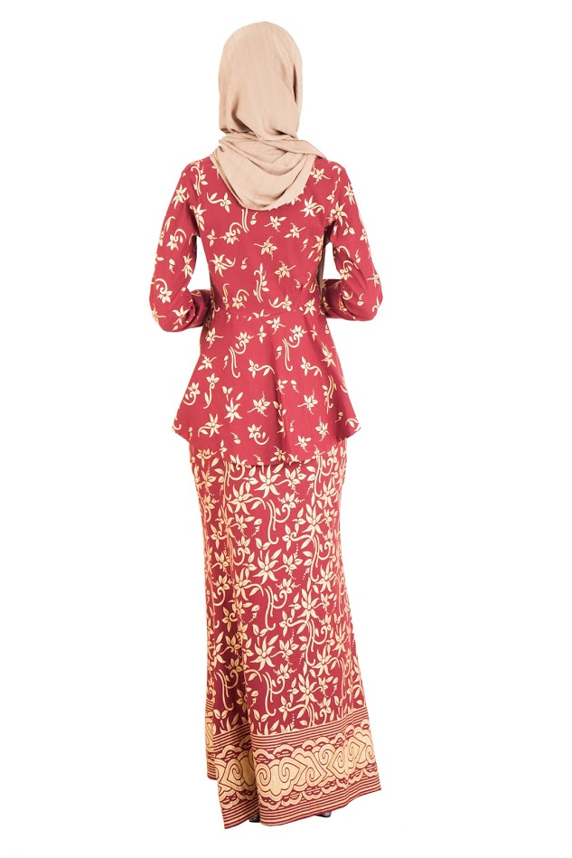 QA-389 Women Baju Kurung Songket Maroon