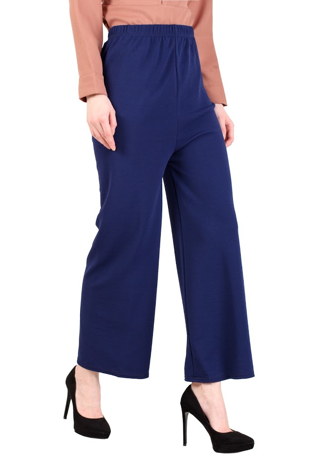 QA-393 Women Stylish Palazzo Blue