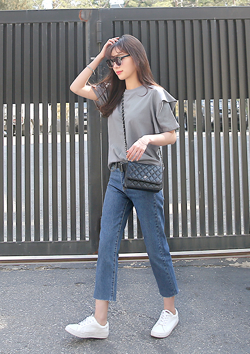 KB10087 Lovely Top Grey