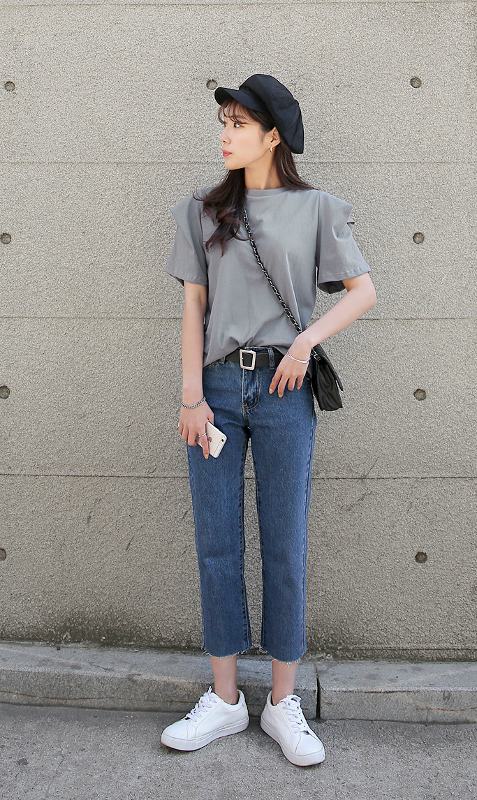 KB10087 Lovely Top Grey