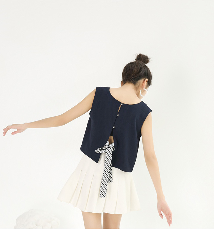 VW12253 Stylish Top Dark Blue