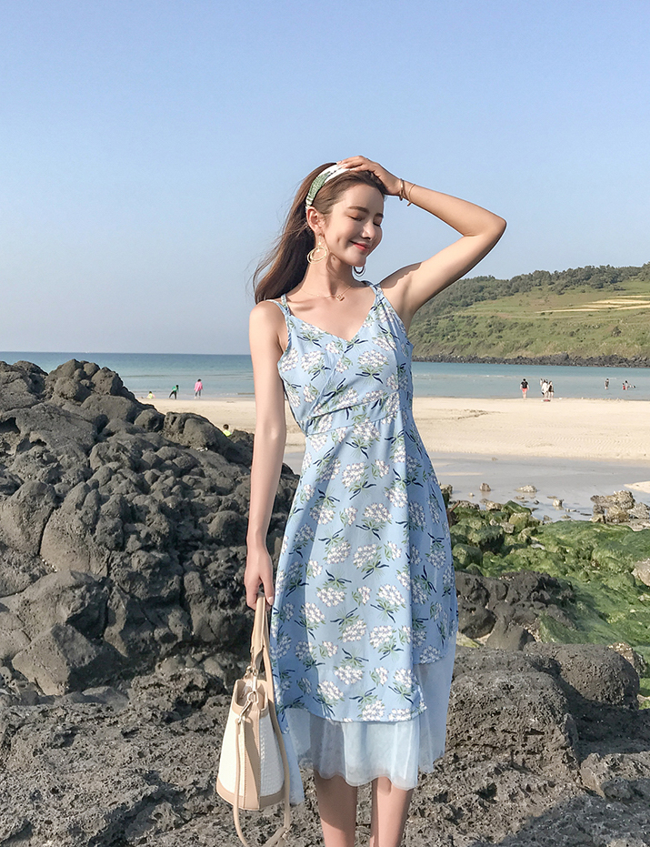 VW12259 Summer Maxi Dress Blue