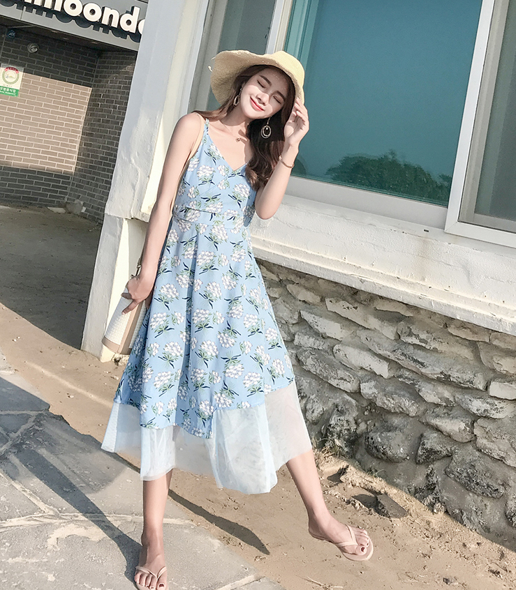 VW12259 Summer Maxi Dress Blue