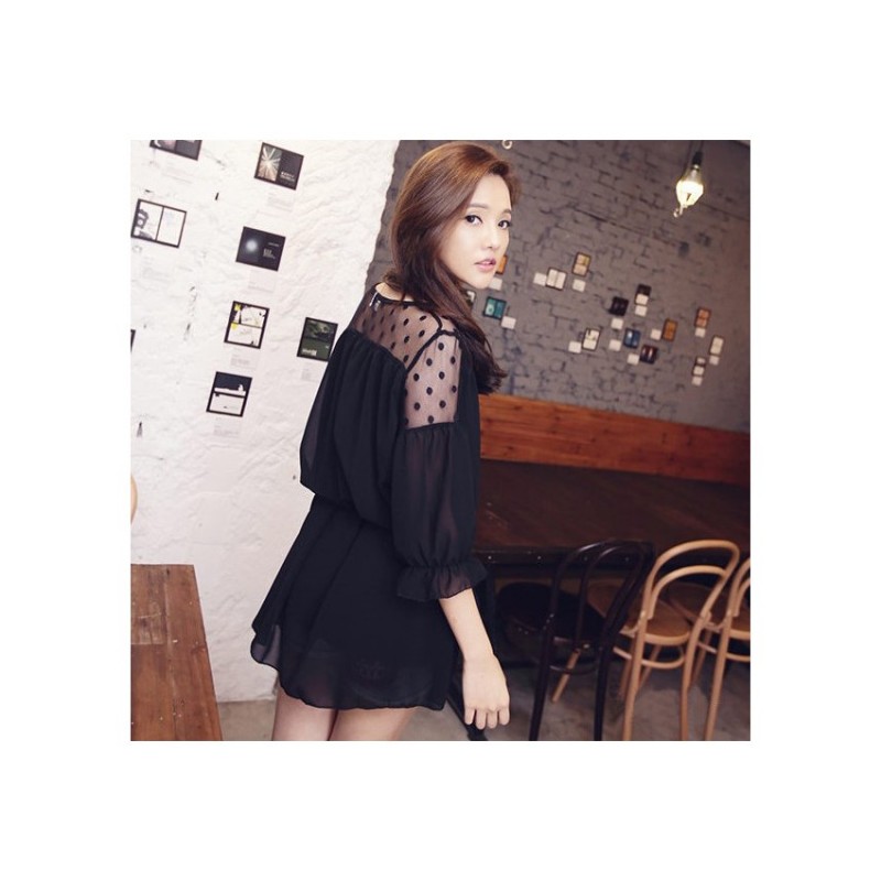 WD21425 Trendy Dress Black