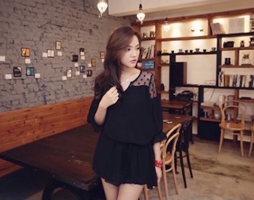 WD21425 Trendy Dress Black