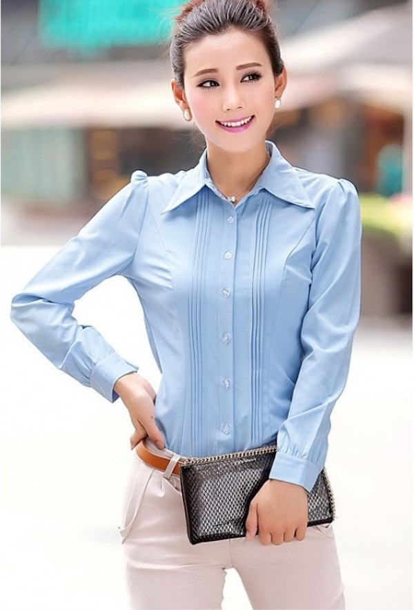 WT21432 Fashion OL Top Blue