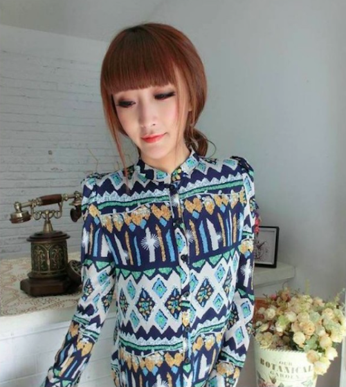 WT21459 Stylish Top Blue