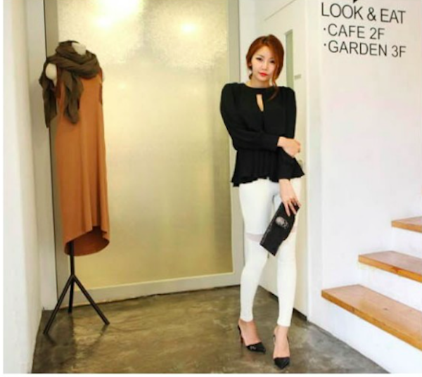 WT21461 Korea Fashion Top Black