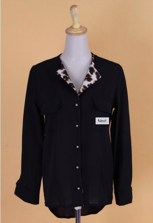 WT21462 Trendy Top Black