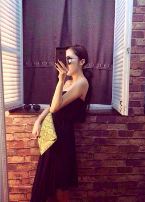 WD21476 Fashion Tube Dress Black