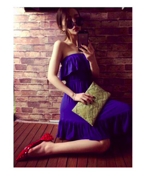 WD21476 Fashion Tube Dress Blue