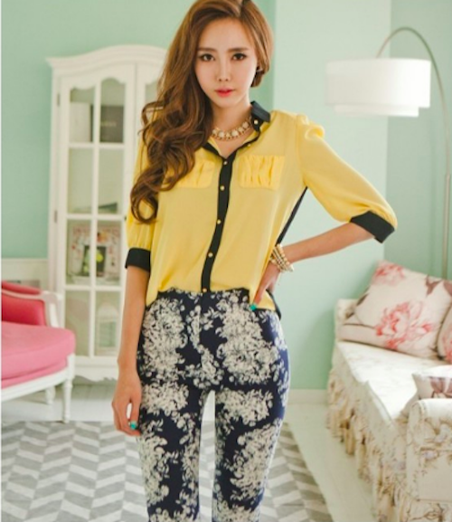 WT21480 Fashion Top Yellow