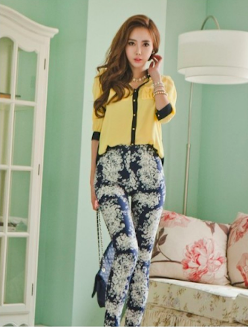 WT21480 Fashion Top Yellow