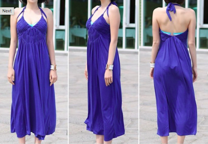WD21488 Stylish Maxi Dress Blue