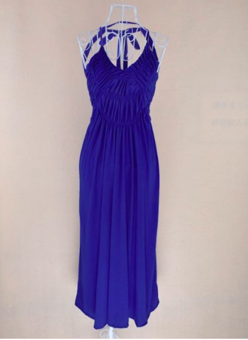 WD21488 Stylish Maxi Dress Blue