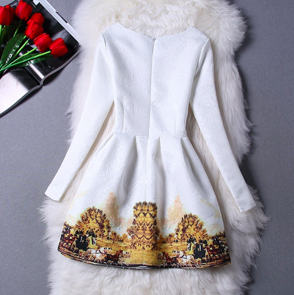 WD21494 Long Sleeves Dress As Picture