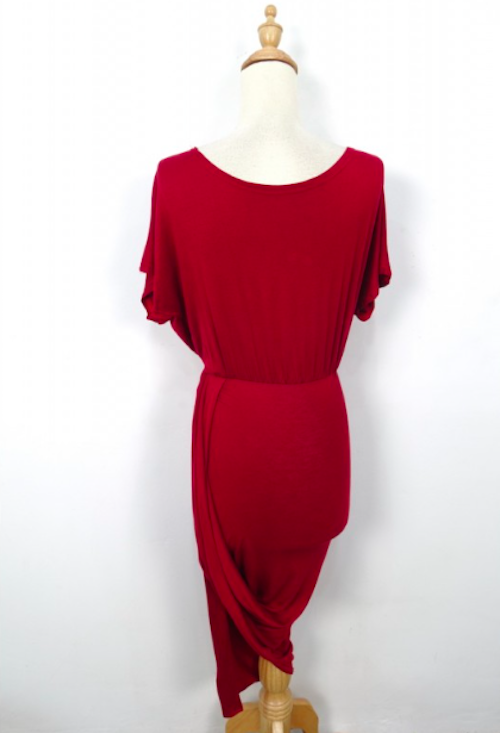 WD21497 Elegant Dress Maroon
