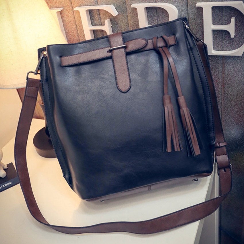 KW80342 Casual Vintage Handbag Black