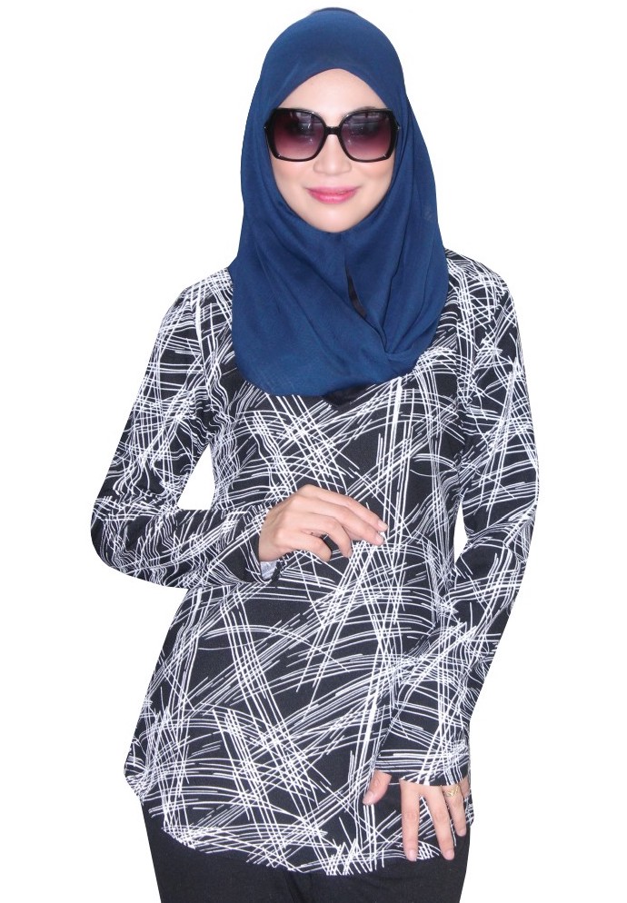 MH078 Trendy Blouse Black