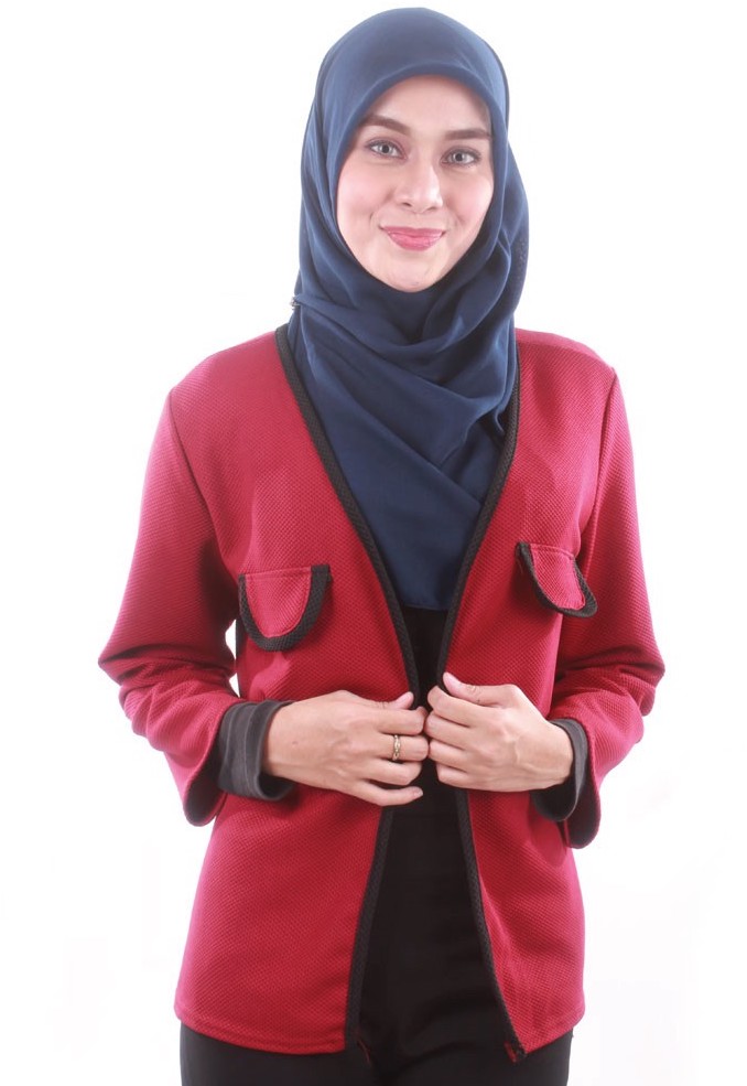MH118 Trendy Jacket Maroon