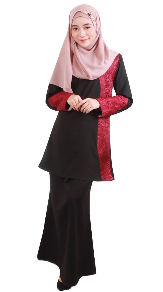 MH123 Charming Baju Kurung Black