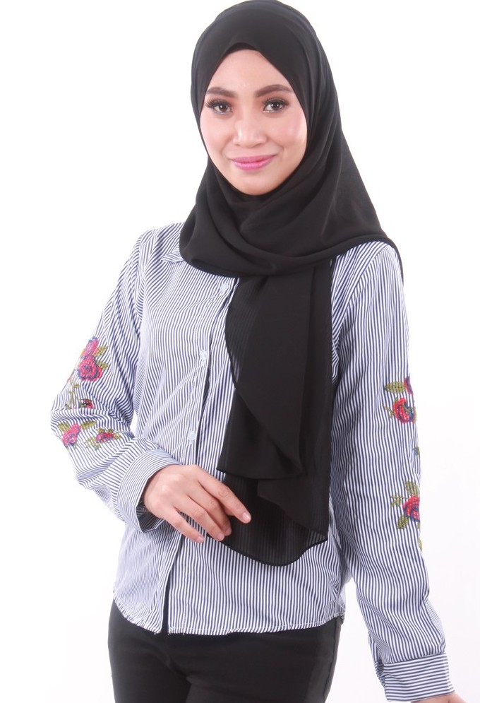 MH124 Lovely Blouse Navy Blue