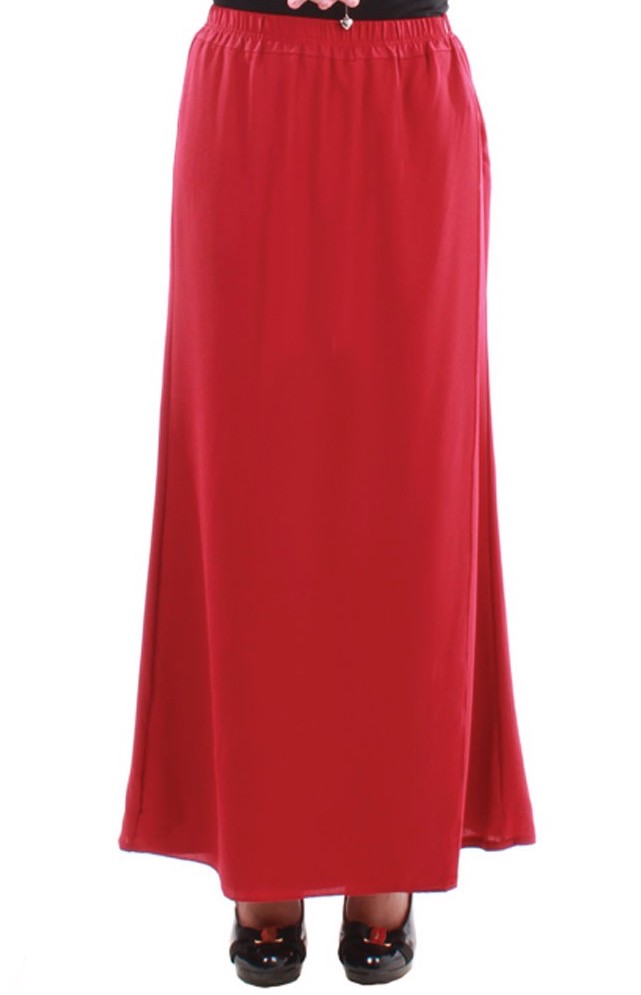 MH130 Fashion Long Skirt Maroon