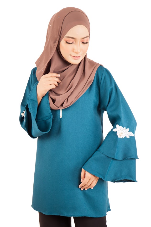 QA-399 Women Stylish Fashion Blouse Ocean Green