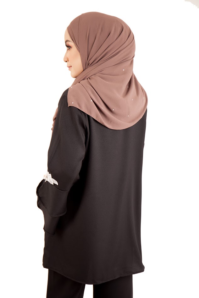 QA-399 Women Stylish Fashion Blouse Black