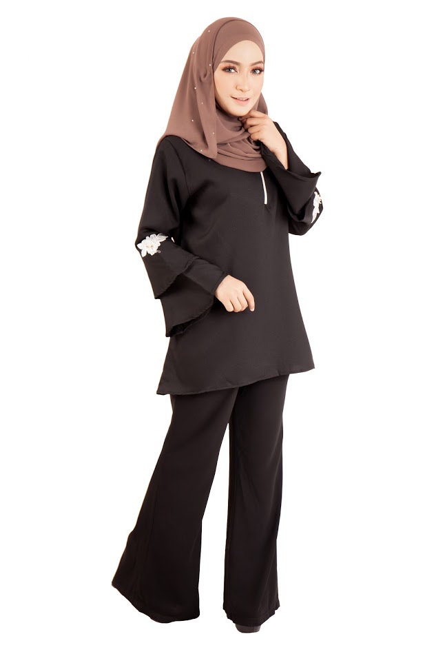 QA-399 Women Stylish Fashion Blouse Black