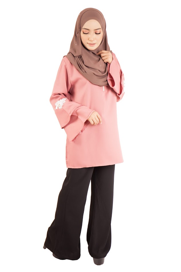 QA-399 Women Stylish Fashion Blouse Dust Pink