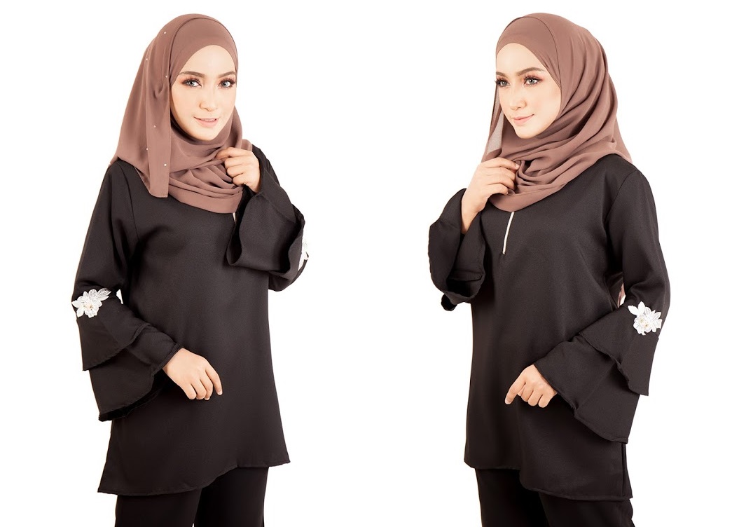 QA-399 Women Stylish Fashion Blouse Black