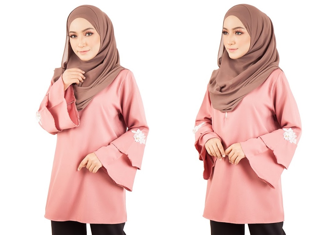 QA-399 Women Stylish Fashion Blouse Dust Pink