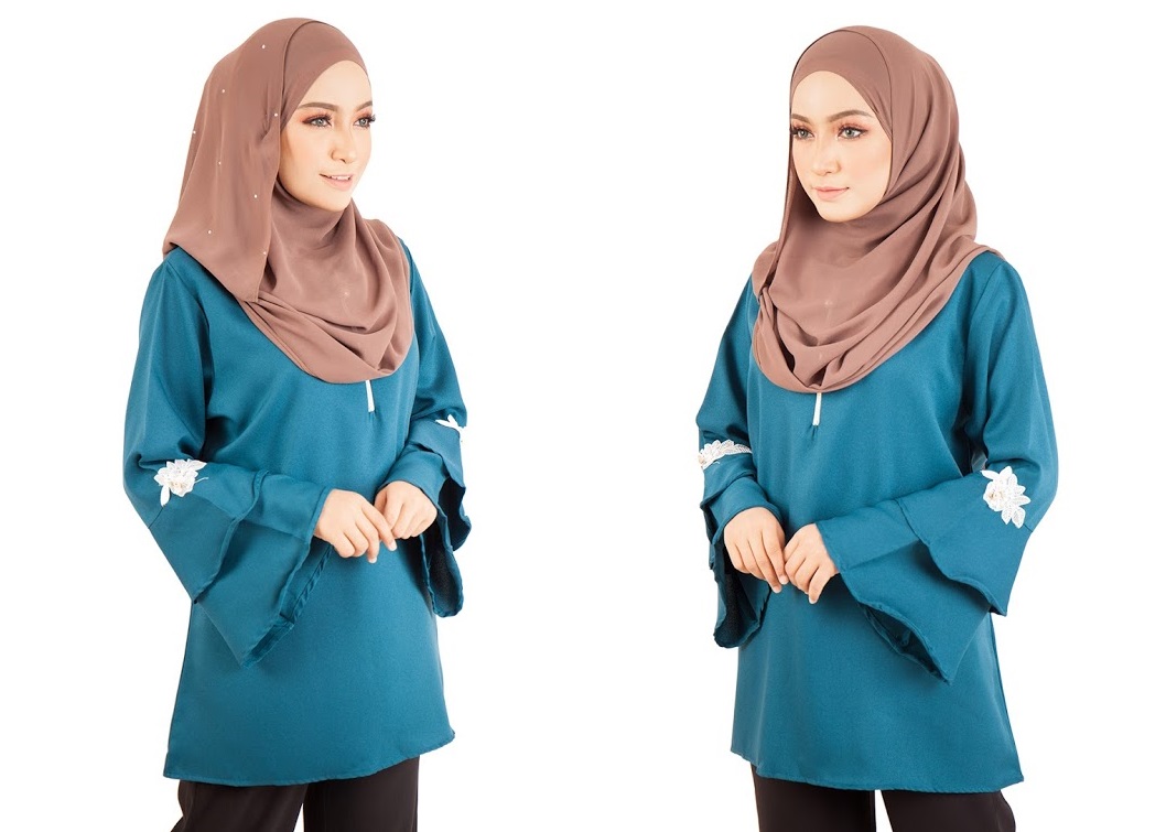 QA-399 Women Stylish Fashion Blouse Ocean Green