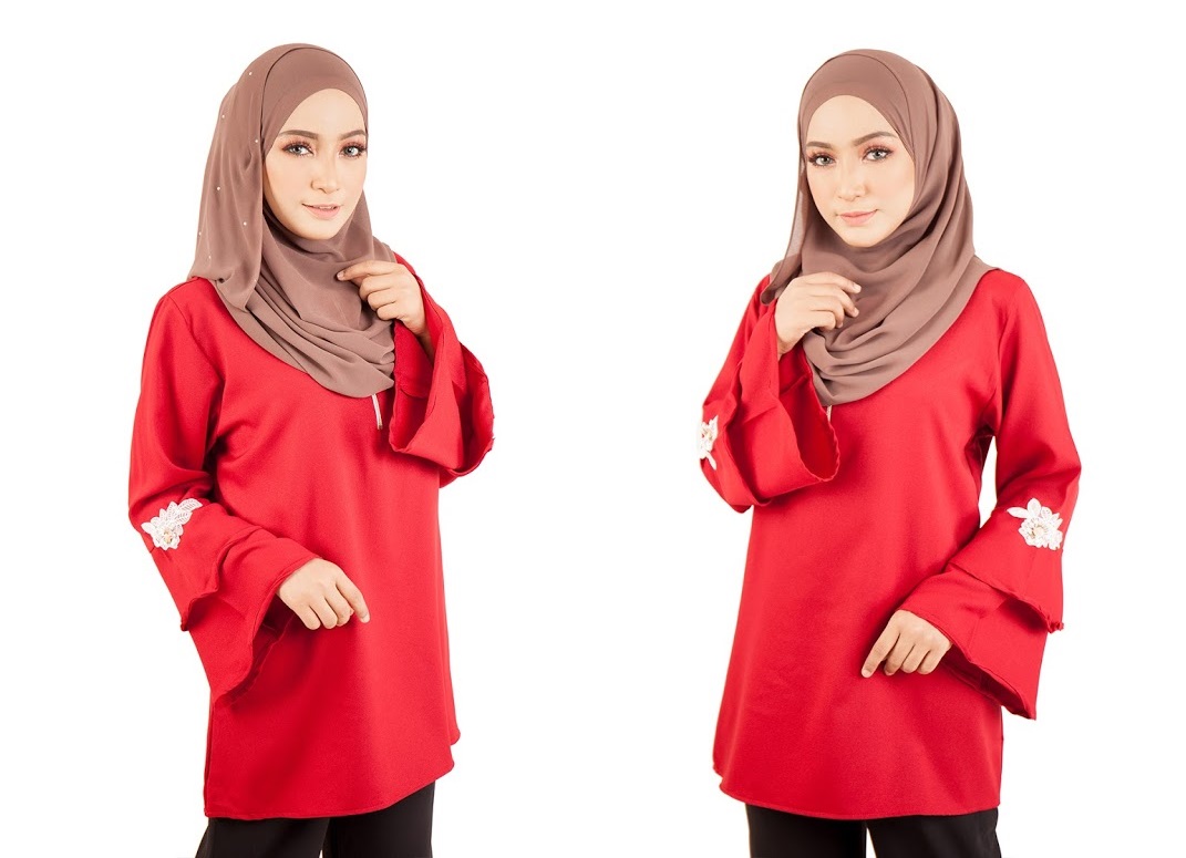 QA-399 Women Stylish Fashion Blouse Red