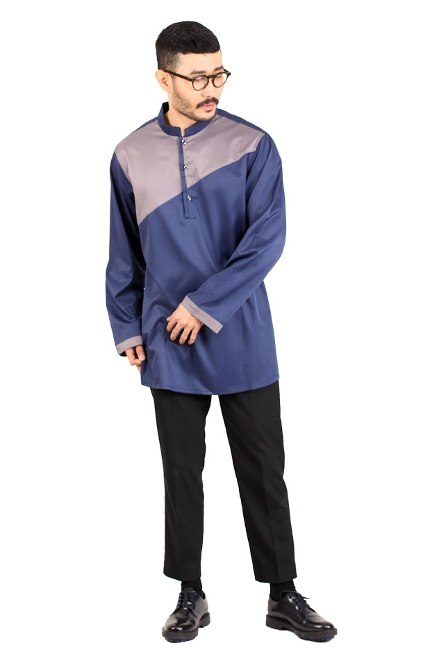 QA-407 Men Kurta Collection Blue