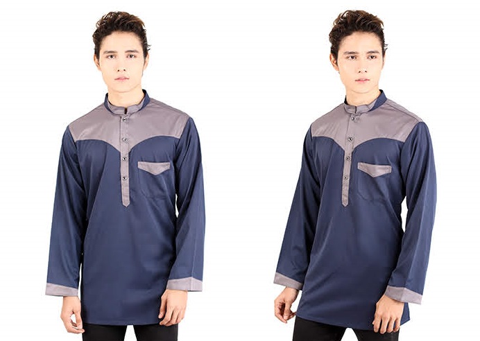 QA-408 Men Fashion Kurta Blue