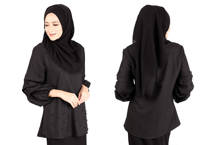 QA-415 Muslimah Fashion Blouse Black