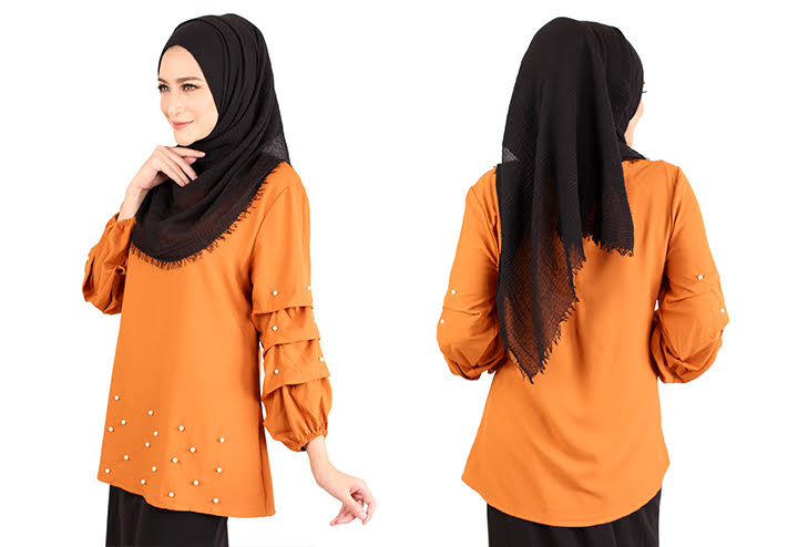 QA-415 Muslimah Fashion Blouse Mustard