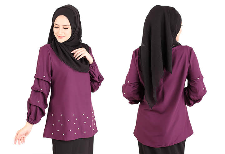 QA-415 Muslimah Fashion Blouse Purple