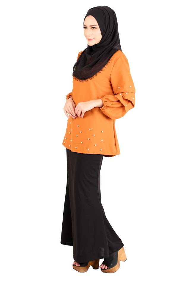 QA-415 Muslimah Fashion Blouse Mustard