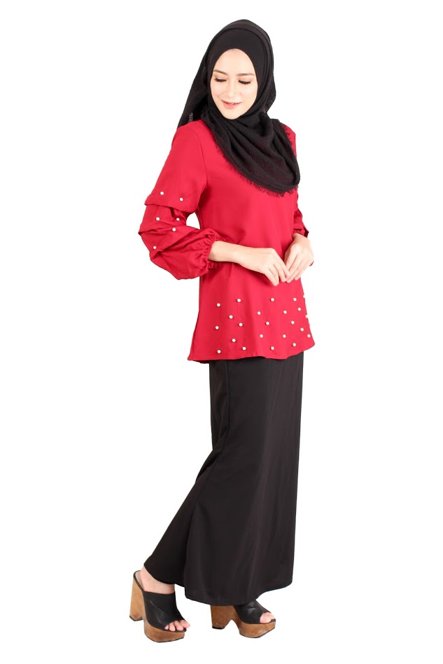 QA-415 Muslimah Fashion Blouse Red