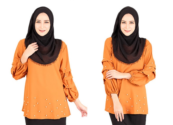 QA-415 Muslimah Fashion Blouse Mustard
