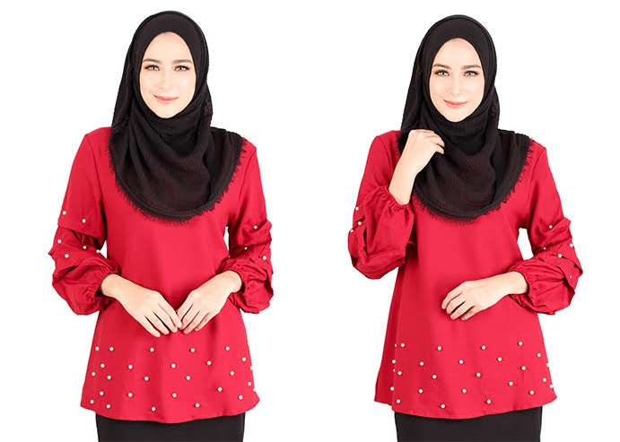 QA-415 Muslimah Fashion Blouse Red