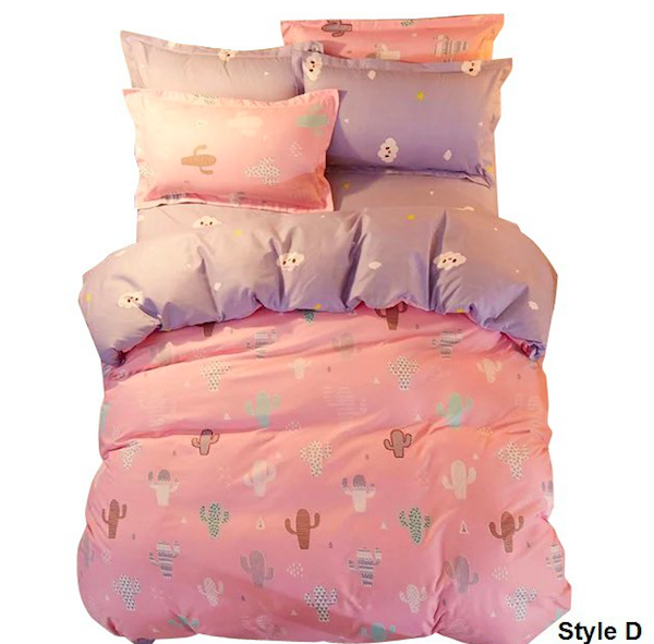 HL1000 3 in 1 Queen Fitted Bedsheet Set D