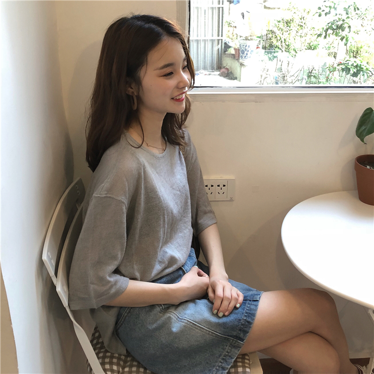 VW12273 Casual Top Grey