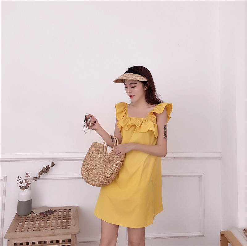 VW12280 Charming Dress Yellow