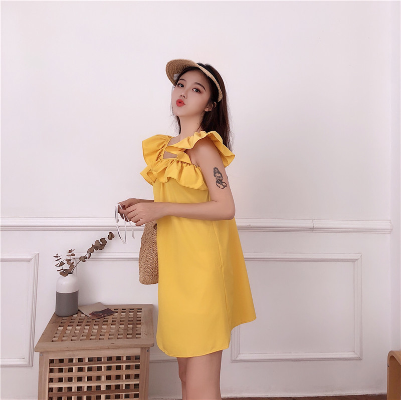 VW12280 Charming Dress Yellow