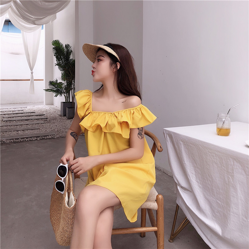 VW12280 Charming Dress Yellow